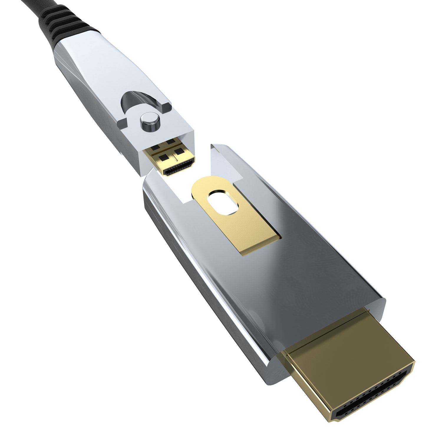 HDMI A/D adapter for AOC cable, straig