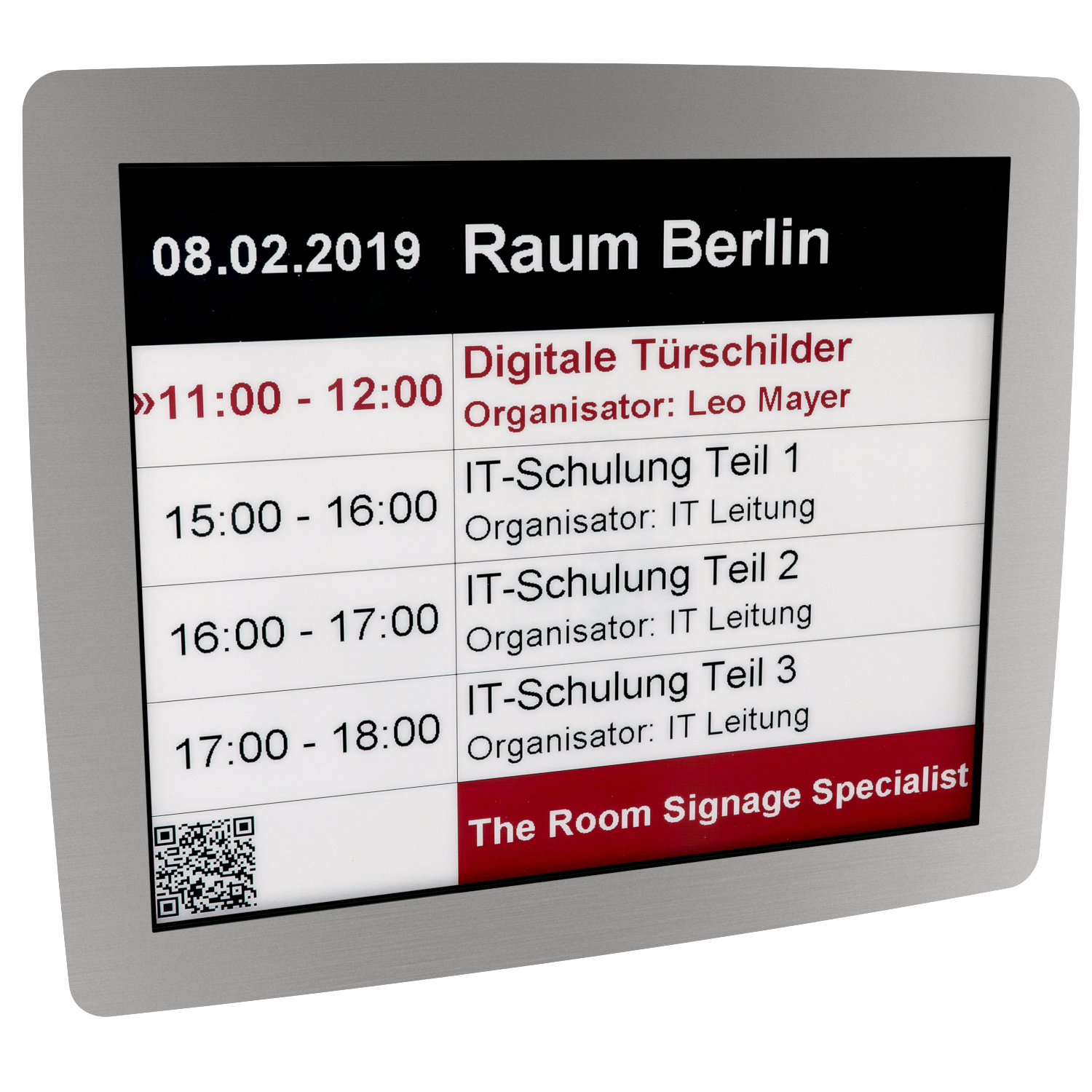 eInk Doorsign 9,7" mit Edelstahlrahmen