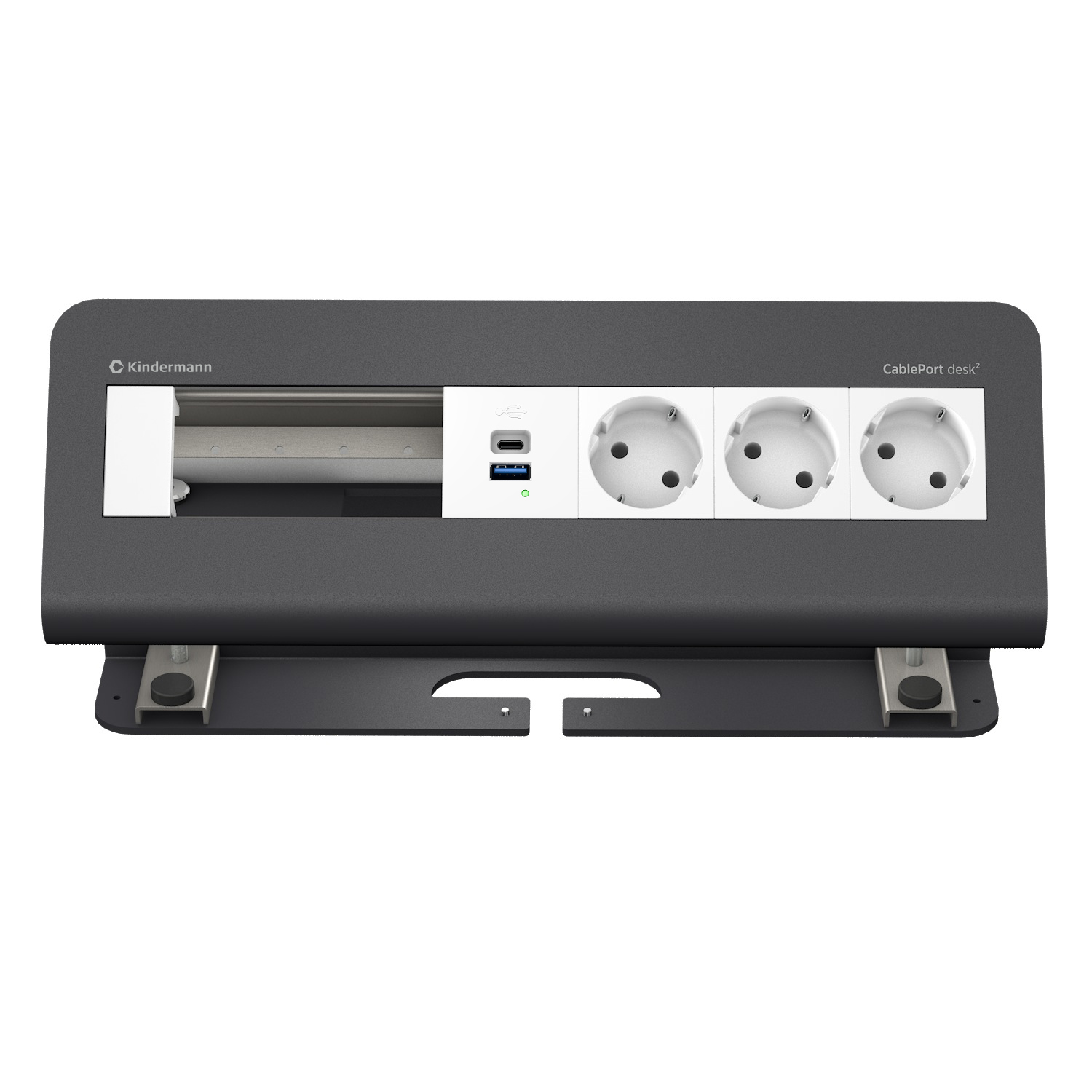 CablePort desk² 6-fach 3xStr USB