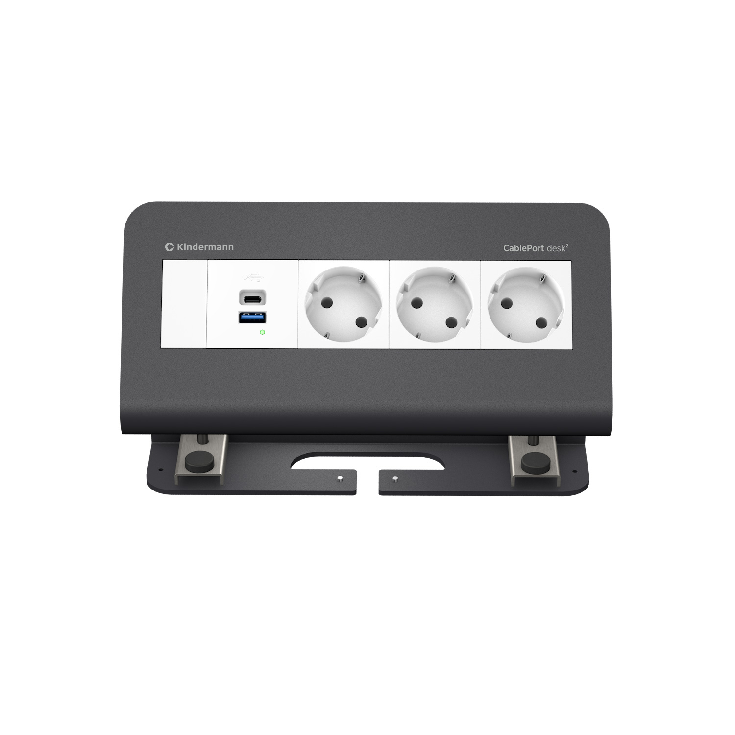 CablePort desk² 4fach 3xStrom USB