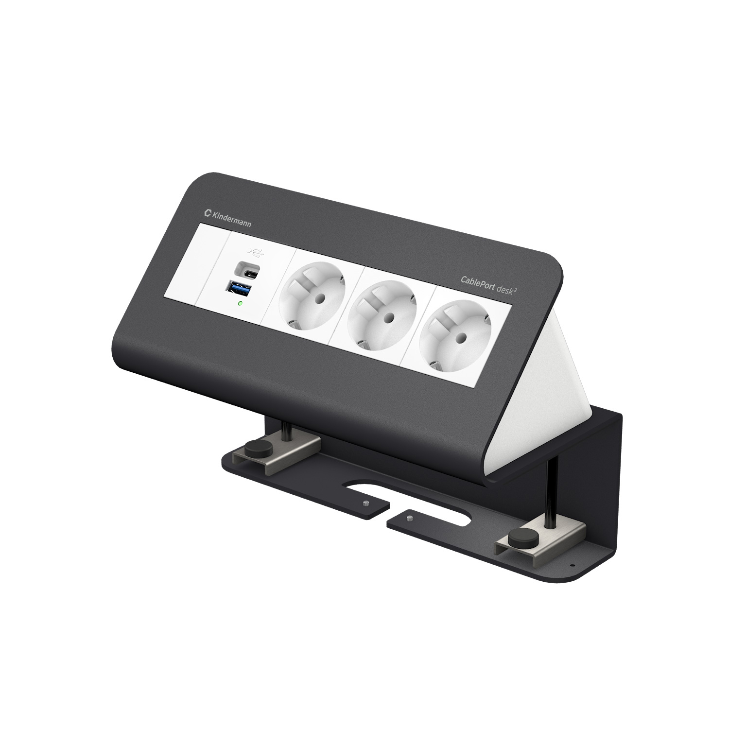 CablePort desk² 4fach 3xStrom USB